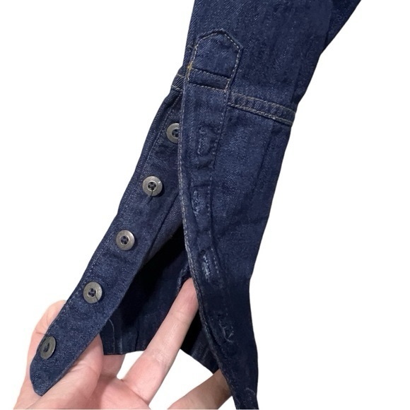 EUC Free People Delicate Detail Denim Mini Shirt Dress – Small - Picture 3 of 11